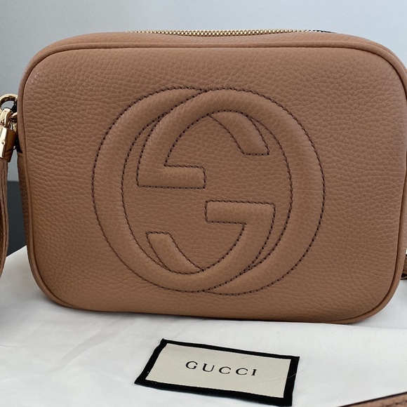 GUCCI Soho Disco Bag in Rose Beige Leather - Picture 2 of 15